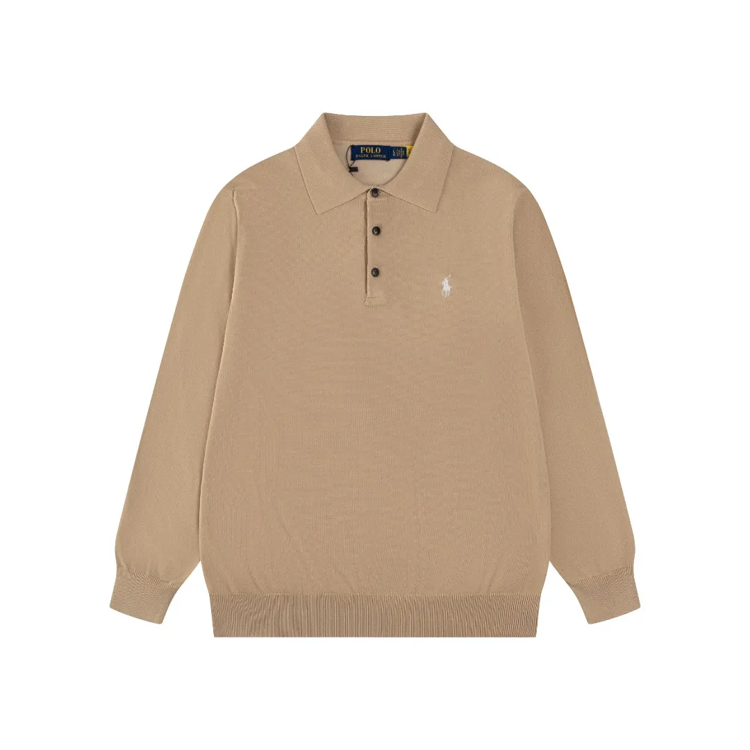 P216 #R81 Ralph Lauren knitted pony embroidered lapel polo shirt three-button pullover open chest long-sleeved sweater Official website synchronization Same style for men and women Sizes: S-XL Color: White Blue Gray Dark Gray Khaki Military Green Navy White Label Navy Blue Red Label Black Red Label Black White Label Pink Classic cotton yarn 100% white cotton High-quality goods Classic styles have always been popular! The workmanship details are very good! The simple lapel polo pullover sweater is always the standard, with classic brand embroidery on the chest! All major stars have the same style! Best for couples. High quality goods! Xinjiang cotton micro-elastic and smooth fabric has excellent quality. Pure cotton is soft and skin-friendly. Size: S M L